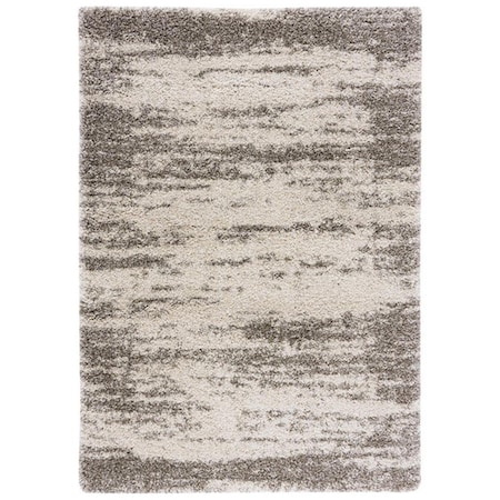 Safavieh 8 ft. x 10 ft. Contemporary Hudson Shag Retangle Area Rug Ivory & Grey SGH203A-8